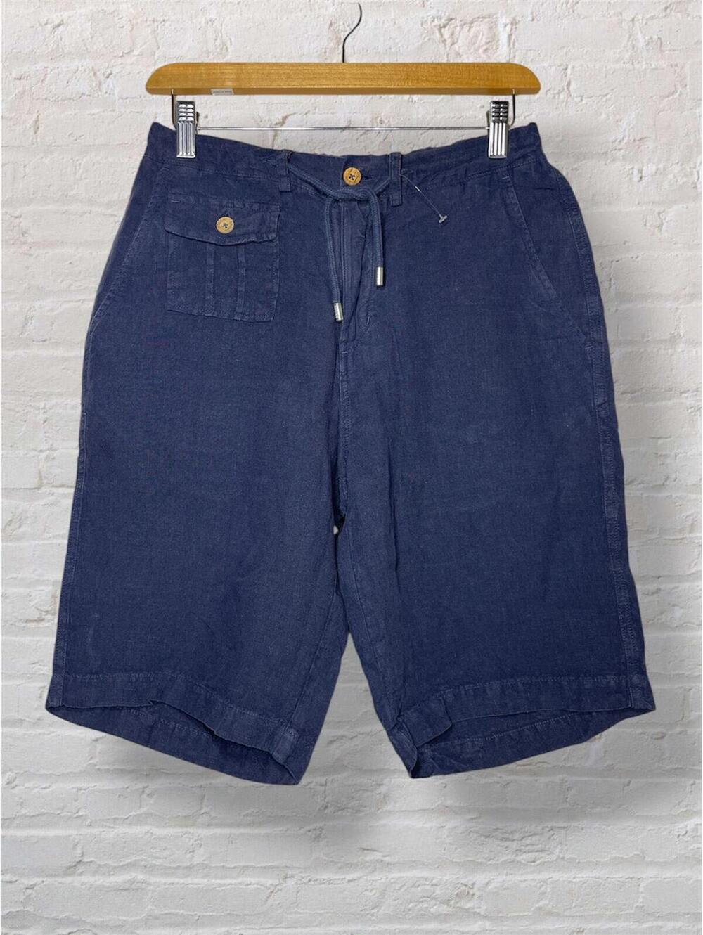 Origen Linen Drawstring Shorts Unisex 28" Coastal Scandi
